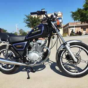 摩托车原装豪爵太子gn125男装跨骑挂档式上班代步拉货燃油车【6月
