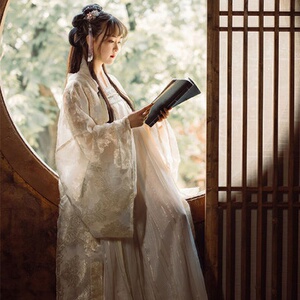 汉服女齐胸襦裙荣姬古装衣服改良超仙大袖衫古风学生日常魏晋长款
