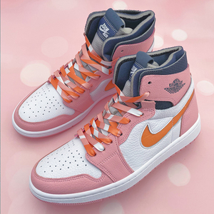 00我是小根1997淘宝粉色鞋带af1空军一号aj1樱花粉红色爱心情人节