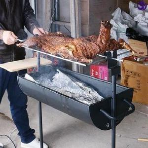 烤羊架子全羊家用烤全羊炉子烧烤架碳烤简易手摇旋转乳猪户外加.