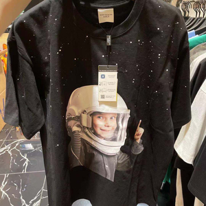 韩国潮牌ad02lvt恤短袖女甜甜圈系列大码宽松宇航员帽子男孩半袖