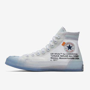 潮匡威透明ow off white联名1970s高帮帆布鞋板鞋男女鞋双肩背包