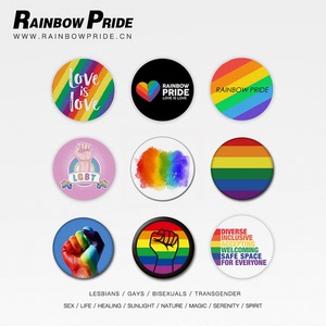 rainbowpride彩虹勋章六色周边胸针情侣原创设计装饰胸牌徽章
