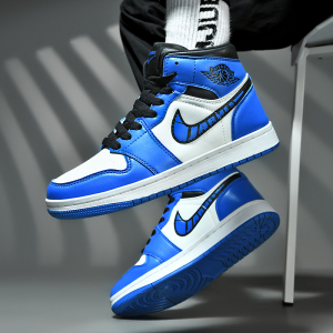 aj男鞋耐克蓝色