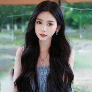 中长发中分修脸