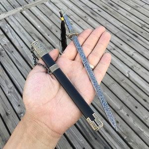 古代宝剑小号秦王如意短汉剑龙泉市刀迷你摆设装饰辟邪镇宅未开刃