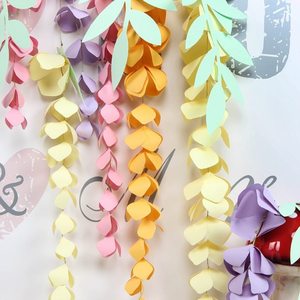 幼儿园春季环创材料春天教室挂饰吊饰班级手工纸树叶子布置装饰