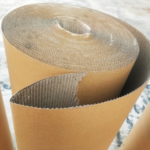 瓦楞纸板材包装手工成品猫抓板波浪形卷纸见坑纸牛皮双层家具纸皮