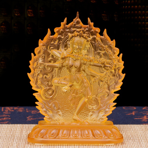 作明佛母佛像摆件红度母观音佛教工艺品密宗供奉咕噜咕列佛母神像