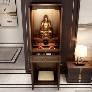 神简易关像明神龛奉用桌家神台神公藏式供防子神坛尘房音观台堂口