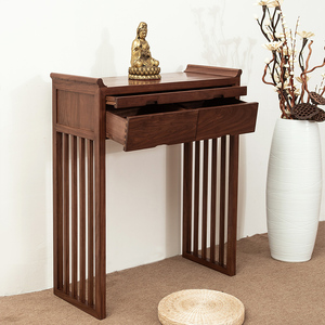 新中式全实木供桌佛台家用香案客厅佛桌佛龛神台贡台桌现代简约