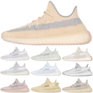 west yeezy 350黑白麻布奶油白冰淇淋芝麻冰蓝男女运动鞋新款潮夏