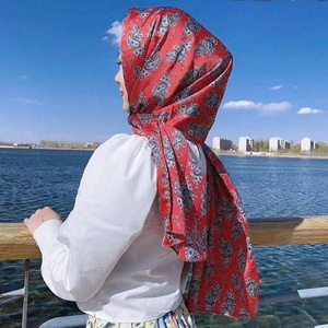 2020新款穆斯林纱巾飘带回族长巾文艺欧美风头巾回民夏季时尚爆款