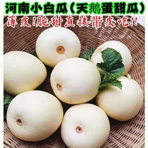 天鹅蛋白甜瓜带箱5.5斤包邮白皮香瓜甜瓜水果薄皮甜瓜河南小甜瓜