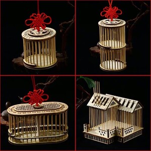 尤卫国蝈蝈笼蝈蝈笼子蝈蝈罐子竹制蝈蝈活排笼鸣虫纯手工超大双格