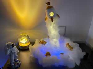 一个抽屉 做个东西火箭小夜灯摆件ins装饰diy材料包生日38节礼物