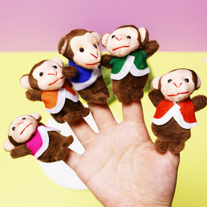 50tb671461689淘宝卡通动物指偶手偶玩具公仔婴幼儿讲故事五只猴子