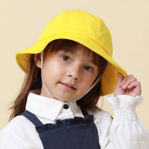 儿童渔夫帽定做 幼儿园小黄帽 春游帽子运动会儿童节礼物帽子印字