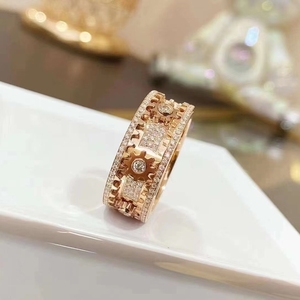 cartier/卡地亚齿轮戒指纯18k玫瑰金love经典无钻满钻情侣对戒