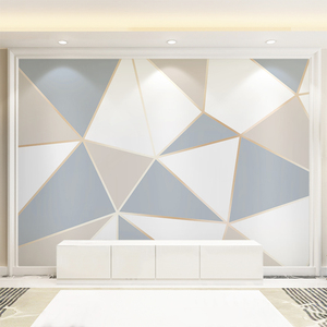 定制壁画几何图案墙纸北欧简约墙布客厅沙发电视背景墙壁布卧室
