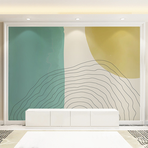 色块几何墙纸北欧无缝墙布简约现代壁布无缝壁画电视背景墙壁纸