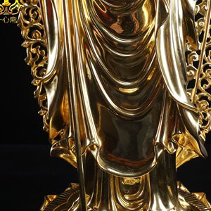 纯铜鎏金九华a山地藏王佛像地藏菩萨地藏王铜像金身法身供奉摆件