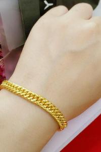 2022年周大福焕美饰品马鞭手链女24k黄金999双龙头男士手链情侣沙