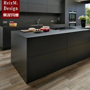 黑泽玛德整体橱柜定制厨房厨柜开放式岛台灶台柜全屋定制爱格板