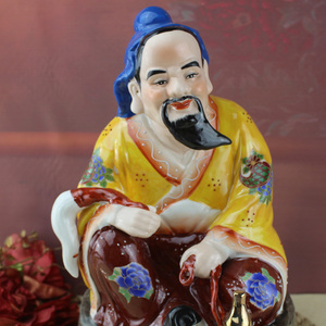 开光陶瓷神医华佗神像佛像坐姿医圣医生中医诊所镇宅辟邪家居摆.