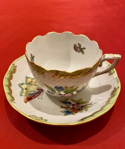 已售欣赏 herend匈牙利赫伦维多利亚女王系列茶杯/咖啡杯