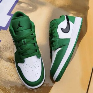 乔1 mid aj1小凯尔特人白绿脚趾男女款低帮板鞋553560-301