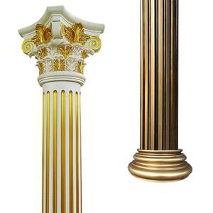 欧式圆形罗马柱pu平面客厅背景墙装饰造型线条罗马柱子