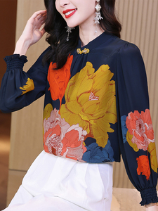 博雅琪服饰女装2486春2022新款高端贵夫人复古中式盘扣小衫