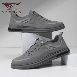 七匹狼布鞋男休闲2022春夏季新款一脚蹬懒人时尚潮透气软底帆布鞋