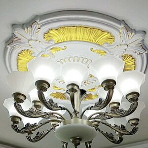 pu吊顶灯池灯盘雕花仿石膏灯盘欧式圆形客厅灯盘吊灯灯盘欧式吊顶