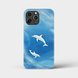 海豚iPhone15promax菲林手机壳适用苹果14plus艺术13简约蓝色12抽象11好看不撞壳华为mate60小米vivo一加oopo