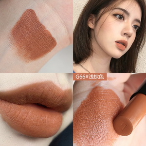 迪奥吃土色口红秋欧美风素颜裸色奶茶土棕脏橘色哑光巧克力色冷门