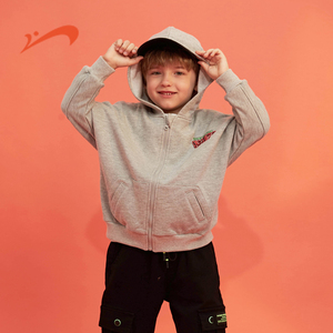 贵人鸟童装男童外套春秋装连帽卫衣儿童长袖开衫2021新款中大童潮
