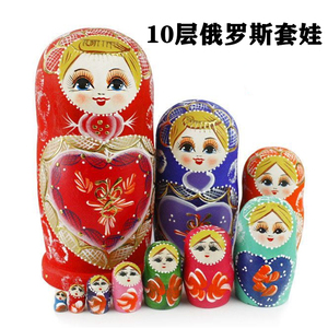 俄罗斯套娃100层男孩玩具中国风20层不倒翁摆件10卡通送生日礼物