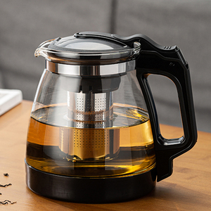 玻璃茶壶冲茶器办公室耐热防爆玻璃泡茶壶花茶壶套装家用大容量茶