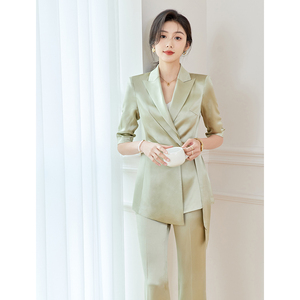 高级感夏季2024新款绑带套装设计师款显瘦显白西服时尚韩版修身女