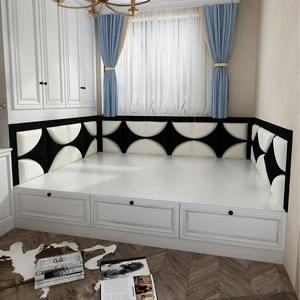 炕围子墙软包炕床墙围踏踏米墙护防撞定制榻榻米床头靠背自粘软垫