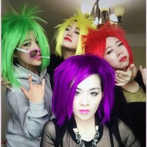 杀马特假发葬爱家族假发非主流男爆炸头女表演道具头套搞怪沙雕