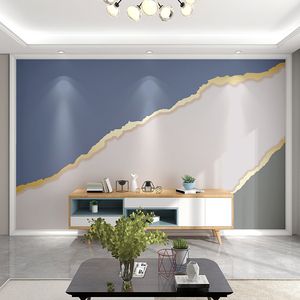 3d现代简约撞色艺术电视背景墙壁纸北欧清新客厅卧室装饰壁画墙布