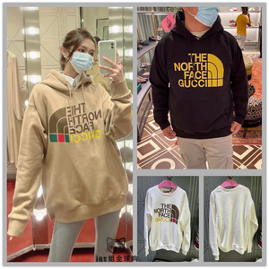 香港直邮代购gucci古驰卫衣北面联名款印花logo连帽衫男女同款