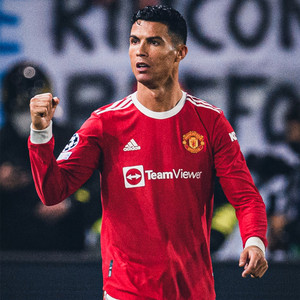 欧冠21-22赛季曼联主场球衣7号c罗18号b费球员版短袖足球服h31447