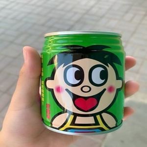 旺仔牛奶绿色罐装苹果味