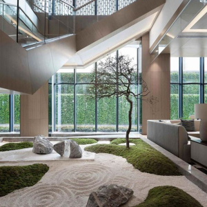 仿真植物楼梯间造景室内设计大型落地景观假树入户花园装饰摆件