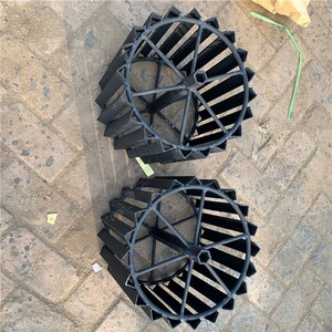 旱地压地轮压土轮压油菜籽铁轮大棚压膜微耕机专用大铁轮一对价格