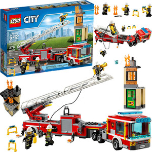 lego乐高60112城市火警系列加长云梯消防车消防总局拼插积木玩具